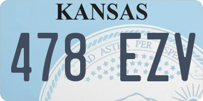 KS license plate 478EZV