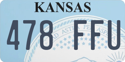 KS license plate 478FFU
