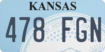 KS license plate 478FGN