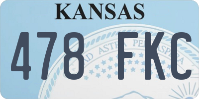 KS license plate 478FKC