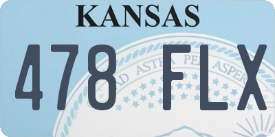 KS license plate 478FLX