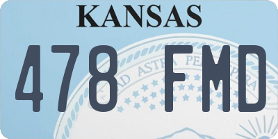 KS license plate 478FMD