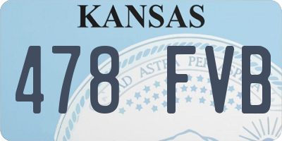 KS license plate 478FVB