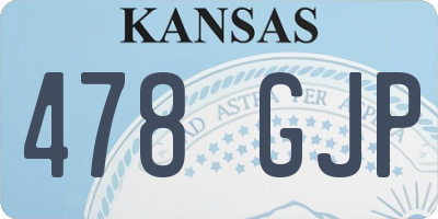 KS license plate 478GJP