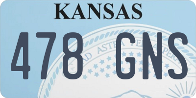KS license plate 478GNS
