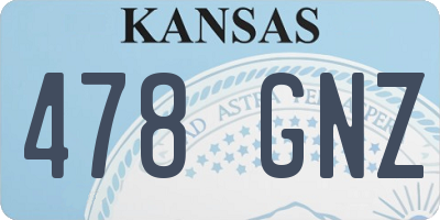 KS license plate 478GNZ