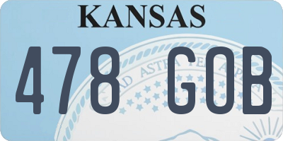 KS license plate 478GOB