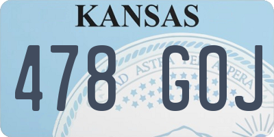 KS license plate 478GOJ