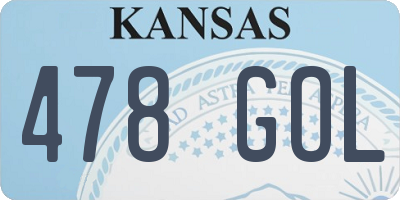 KS license plate 478GOL