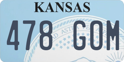 KS license plate 478GOM