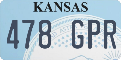 KS license plate 478GPR