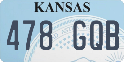 KS license plate 478GQB
