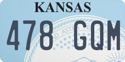 KS license plate 478GQM