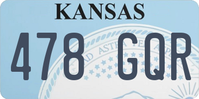 KS license plate 478GQR