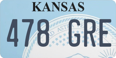 KS license plate 478GRE