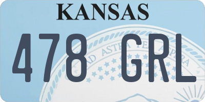 KS license plate 478GRL