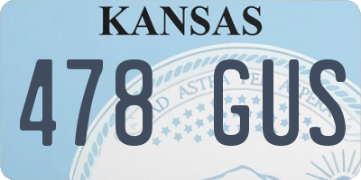 KS license plate 478GUS