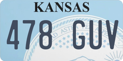KS license plate 478GUV