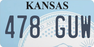 KS license plate 478GUW