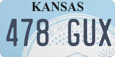 KS license plate 478GUX