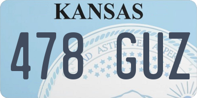 KS license plate 478GUZ
