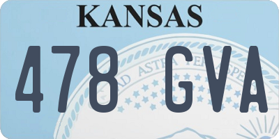 KS license plate 478GVA