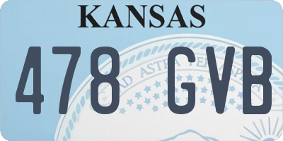 KS license plate 478GVB
