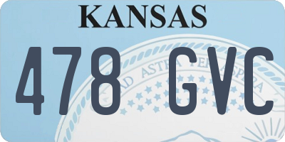 KS license plate 478GVC
