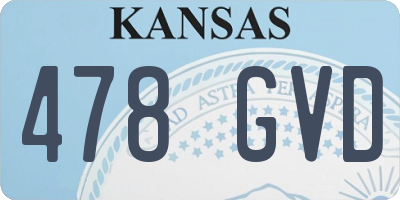 KS license plate 478GVD