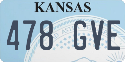 KS license plate 478GVE