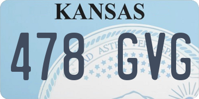KS license plate 478GVG