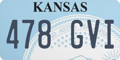 KS license plate 478GVI