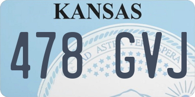 KS license plate 478GVJ