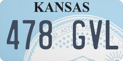 KS license plate 478GVL