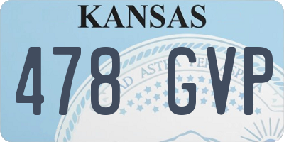 KS license plate 478GVP