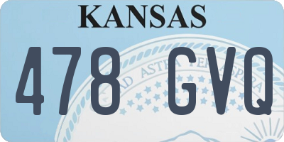 KS license plate 478GVQ
