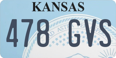KS license plate 478GVS