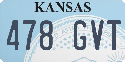 KS license plate 478GVT
