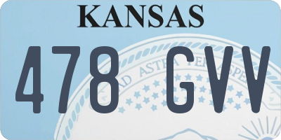 KS license plate 478GVV