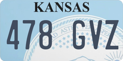 KS license plate 478GVZ