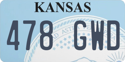 KS license plate 478GWD