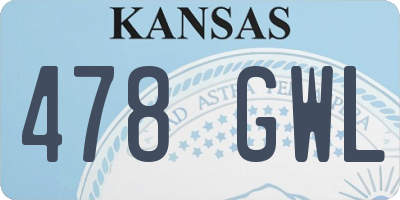 KS license plate 478GWL