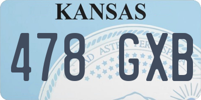 KS license plate 478GXB