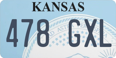 KS license plate 478GXL