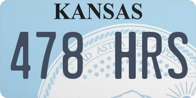 KS license plate 478HRS
