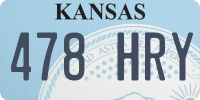 KS license plate 478HRY