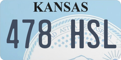 KS license plate 478HSL