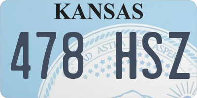 KS license plate 478HSZ