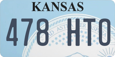 KS license plate 478HTO