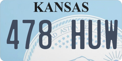 KS license plate 478HUW